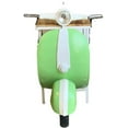 thumbnail image 3 of HomeRoots 402228 26 in. Novelty Scooter Open Cabinet with Two Shelves, Green & White, 3 of 8