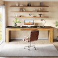 thumbnail image 3 of 86.6-Inch Long Computer Desk for 2 Person, Farmhouse Executive Desk with Wooden Tabletop and Legs, 3 of 7