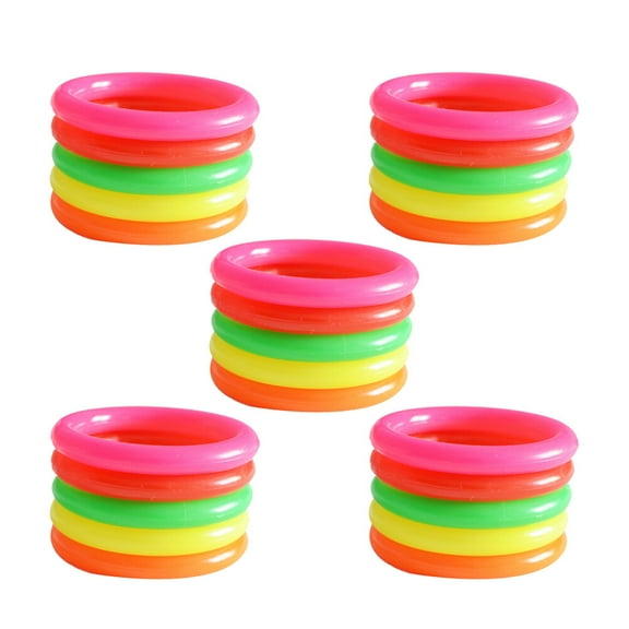 NICEXMAS 25Pcs Toss Circle Rings Plastic Tossing Rings for Wedding Reception