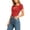 (New82)Red, variant on Women's Square Neck T-Shirt Summer Plain Cutout Tees Short Sleeve Fitted Tops Silm Fit Pullover Casual Solid Color Basic Blouse