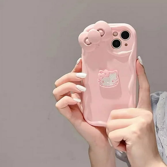 Sanrio Bowknot Hello Kitty Soft TPU Case For Samsung Galaxy S23 S22 Ultra S21 S20 FE A14 A24 A25 A23 A33 A53 A34 A54 Wave Cover o