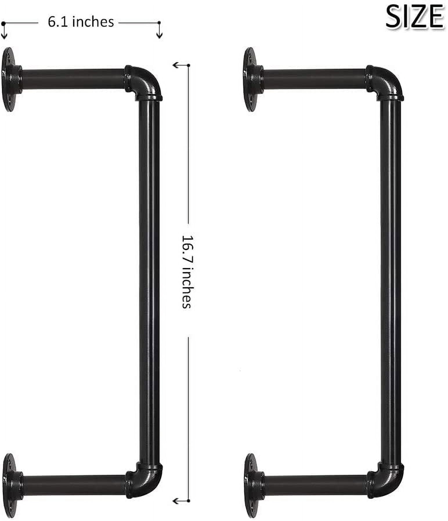 Towel Rack, Brushed Industrial Pipe Hanger Rack Set of 2