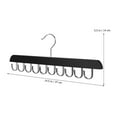 thumbnail image 2 of WASHWEPE Adults Black Wood Hanger For Belts 1Set, 2 of 7