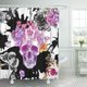 thumbnail image 1 of ABPHQTO Hueso Hermoso Bosquejo La Calavera y Flores Estilo Boho Mariposa Celebración Cultura Juego de Cortinas de Ducha de Baño Impermeables 165x180 cm ABPHQTO PKNMT66x72Shower-11300, 1 of 2