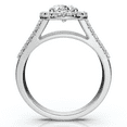 thumbnail image 3 of Pompeii 1 1/2Ct Oval (1ct Center) Diamond Halo Engagement Ring Lab Grown 14k White Gold, 3 of 4