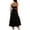 Black, variant on Toome Women's Maternity Floral Maxi Dress, Adjustable Spaghetti Strap Tie Back Pregnancy Sundress for Baby Shower and Photoshoot, S-XXL