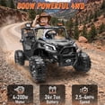thumbnail image 4 of 4WD 24 Volt Ride on Toys with Remote, Joyracer 2 Seater Power UTV Wheels with 800W Motors, Bluetooth, Spring Suspension, LED Light, Black, 4 of 14