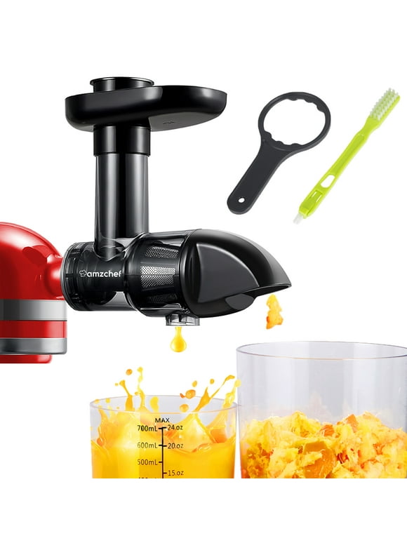 Juicer Attachment Citrus Cold Press Extractor for KitchenAid All Models Stand Mixers Masticating Juicer Kitchen Accessories Black