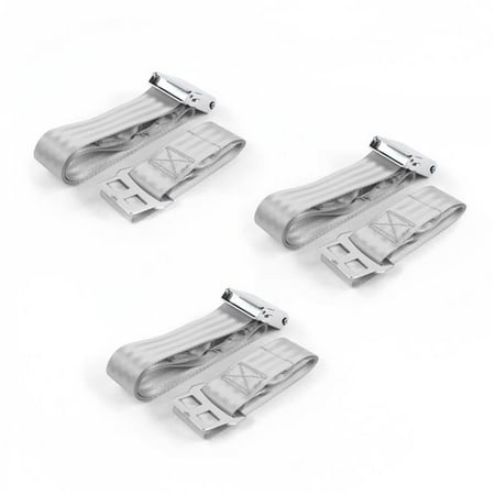 safeTboy Gray & Grey Lap Bench Seat Belt Kit for 1970-1977 AMC Hornet Airplane 2 Point - 3 Belts