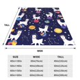thumbnail image 3 of Fotbe Lama in Space Manta de Franela Acolchonada con Estampado, Súper Suave y Esponjosa, Extra Grande para Sofá, Cama, Uso Todo el Año-60"x50", 3 of 7