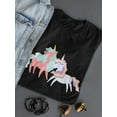 thumbnail image 3 of Unicorns Magic Animals Shaped T-Shirt Women -Image by Shutterstock, Female Small, 3 of 4