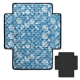 thumbnail image 2 of ZIATUBLES Recliner Chair Covers, Pets Friendly Reclining Couch Slipcovers Washable Anti-Slip Furniture Protector for Living Room, 38.58 x 24.40 Inches, Blue White Tropical Leaves Print, 2 of 8