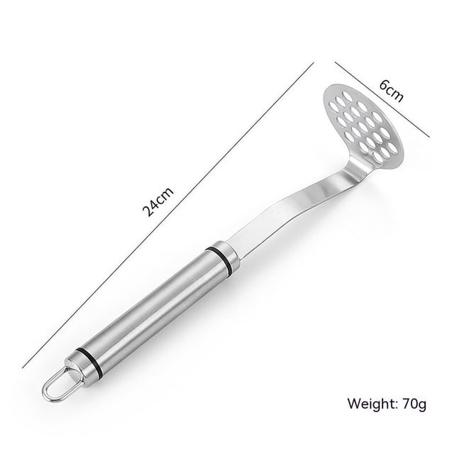 Triturador de patatas de acero inoxidable, triturador de patatas manual poroso curvo, triturador sin esfuerzo de plátano, huevo, frijol, prensador para puré