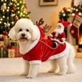 thumbnail image 2 of YZAPOII Santa Rider Pet Christmas Costume, Christmas Pet Outfit, Riding Santa Suit for Small and Medium Dogs, Cats, Red,S, 2 of 4