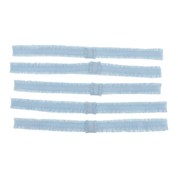 Diadema de mujer ancha Baoblaze 5pcs de encaje Simple Estiramiento azul