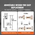 thumbnail image 2 of BENTISM Double Front Door Handle Set, Satin Nickel Square Door Lever, Heavy Duty Double Door Handle with Dummy, Double Front Door Hardware Set with Reversible Handle Lever, 2 of 9