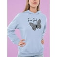 thumbnail image 2 of Butterflies And Leopard Print Hoodie Women -Image by Shutterstock, Female Large, 2 of 4