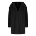 thumbnail image 5 of Ofreoo Jackets for Women Solid Color Long Sleeved V-neck Loose Casual Coat Fall Winter Tops, 5 of 8