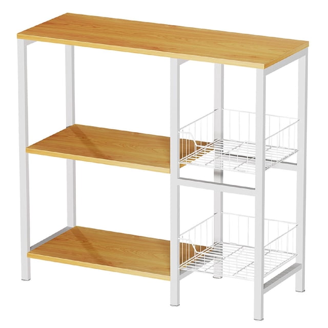Rack Mueble Con Repisas Multiusos Horno De Microondas Cocina KingsHouse blanco
