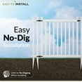 thumbnail image 3 of 36in H x 51in W (1 Gate) No Dig Zippity Baskenridge Gate Kit, White Vinyl Picket Fence Gate Kit for Baskenridge Fence Panels, Gate for Backyard, Patio, Outdoor, & Garden Fence, ZP19038, 3 of 8
