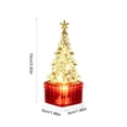 thumbnail image 3 of Mini Christmas Tree Table Lamp LED Night Light, Small Xmas Desktop Ornament for Window Sill Fireplace Holiday Decor, Plastic, Warm White Glow, Gift Box Base, 3 of 6