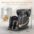 thumbnail image 3 of Znines Massage Chair Full Body, Zero Gravity Massage Chair with 10 Fix Rollers, Heating, Foot Massage, Bluetooth Speaker,Black, 3 of 8