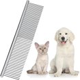 thumbnail image 1 of Peine para el cuidado de mascotas BRILLAR de acero inoxidable para perros y gatos 19 x 4 cm, 1 of 5