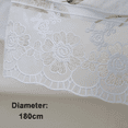 thumbnail image 2 of Hweilai Nappe Ronde en Vinyle Dentelle Imperméable en PVC Plastique Essuyable Anti-Déversement Peva Résistante aux Taches Nappe en Toile Cirée pour Table de Cartes, 2 of 5