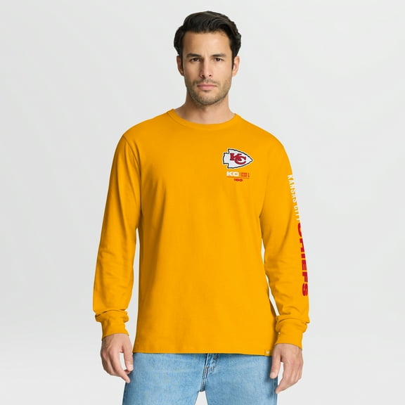 Men's Fanatics Gold Kansas City Chiefs Clock Management Legacy Long Sleeve T-Shirt