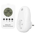 thumbnail image 2 of Termostato inalámbrico con enchufe, Control remoto LCD, pantalla Digital, controlador de temperatura con Sensor de temperatura, enchufe europeo de 220V, 2 of 5