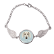 thumbnail image 1 of Cara larga White Saluki perro animal de compañia Pulsera pulsera pulsera alas de ángel pulsera, 1 of 3