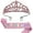 Pink, variant on Yoyauz Women's Birthday Crown & Belt Queen Crystal Crown Rhinestone Hair Band Set Happy Party Decoration Accessories Girls Princess Gift Set