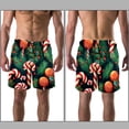 thumbnail image 3 of luoweisi Men's Beach Shorts Quick Dry Swim Trunks with Mesh Lining Christmas Candy L, 3 of 5