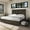 Black, variant on Papajet Full Size Farmhouse Bed Frame with 4 Drawers & Headboard, Heavy Duty Slats, White