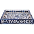 thumbnail image 5 of Handicrafts Home Moroccan Pattern Inspired Trays Ideal Ottoman Multipurpose Serving Tray or Simply Use as a Decorative Trays (12x12 Inches, Medio Azul), 5 of 8
