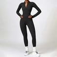 thumbnail image 4 of Women's Seamless Yoga Jumpsuit - Long Sleeve, Zipper, Tight Tracksuit, Polyester, Spring/Summer - S-L Sizes, 4 of 6