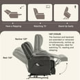thumbnail image 5 of Mefine Power Lift Sofa Recliner Chair with Adjustable Massage Function, Recliner Chair with Heating System for Living Room,Gray, 5 of 7
