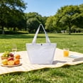 thumbnail image 5 of MMJ Mesh Beach Bag Portable Shoulder Tote 16.14x6.69x10.63in Small Folding Shopping Bag Travel Storage, 5 of 6