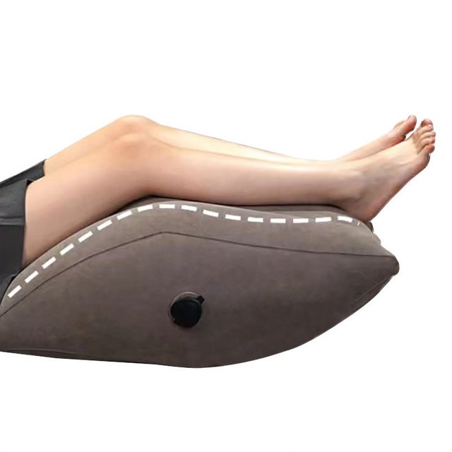 Almohada inflable para elevación de piernas, almohada de viaje para piernas con cuña para dormir, almohadas para piernas para elevación de la circulación sanguínea, almohada inflable con cuñ