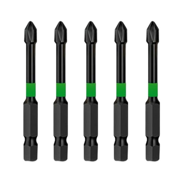 5x Puntas de impacto cruzadas Punta de impacto Broca de destornillador Punta de mango hexagonal Tornillo 70 mm