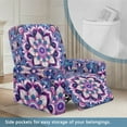thumbnail image 3 of HELLHERO 4 Piece Recliner Cover 1 Seat Extra Large Boho Mandala Flower Print Lazy Boy Recliner Covers That Stay in Place Lift Chair Covers with Storage Pockets, 3 of 8