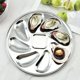 thumbnail image 4 of Plato para ostras de acero inoxidable, plato circular creativo para ostras, restaurante, parrilla, bar, plato para ostras, buffet, plato para marisco, herramientas de cocina, 4 of 5