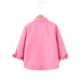 thumbnail image 5 of LTTVQM Girls Boys Button Down Shirt Casual Long Sleeve Collared Comfortable School Uniform Shirts with 2 Pockets Fashion Basic Classic Relaxed Fit Blouse Pink 10-11 Year, 5 of 6