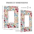 thumbnail image 3 of KLL Trendy Floral Design Wall Plate,Gloss Finish,Standard Size 1 - 5" x 3", Polycarbonate Thermoplastic,Electric Receptacle Plug Covers, 3 of 6