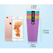 Reusable Colorful Drinkware Tumblers,12 Pcs Lightweight Plastic Cups,Stacking Water Glasses Cups,Unbreakable Cold Drink Cups Set,Summer Tumblers for Party,Kitchen,Home,Office,Outdoor (500ML)