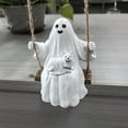 thumbnail image 3 of LAMIRO Halloween Ghost Dog Statue, Halloween Ghost Walking Dog Statue Decor, Spooky Ghost Dog Halloween Figurine, Halloween Cute Swing Ghost with Dog Hanging Decorations, 3 of 7