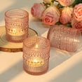 thumbnail image 3 of Portavelas votivos SUPMIND de cristal rosa (24 unidades), 3 of 6