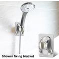 thumbnail image 3 of Soporte de ducha de mano grande para pared, resistente al agua y con adhesivo fuerte, soporte para cabezal de ducha, para ducha de RV, ducha infantil, ducha de baño (plateado), 3 of 7