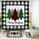 thumbnail image 4 of Juego de 4 cortinas de ducha navideñas para baño | Diseño navideño de Papá Noel | Tela de poliéster impermeable | Incluye cortina de ducha y alfombrilla de baño | Alfombrilla en forma de U | Regalo, 4 of 6