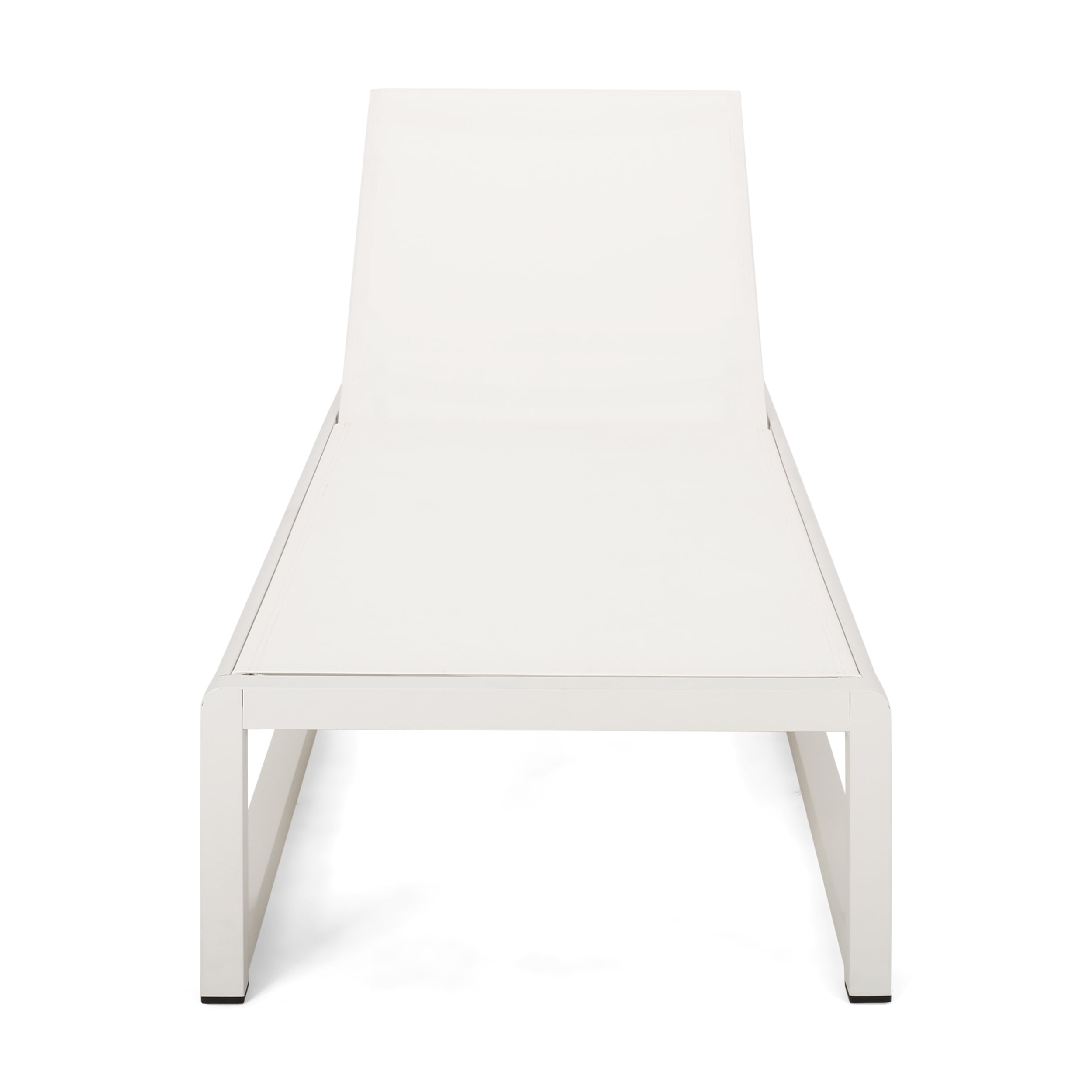Noble House Metten Outdoor Mesh Chaise Lounge (Set of 2) White